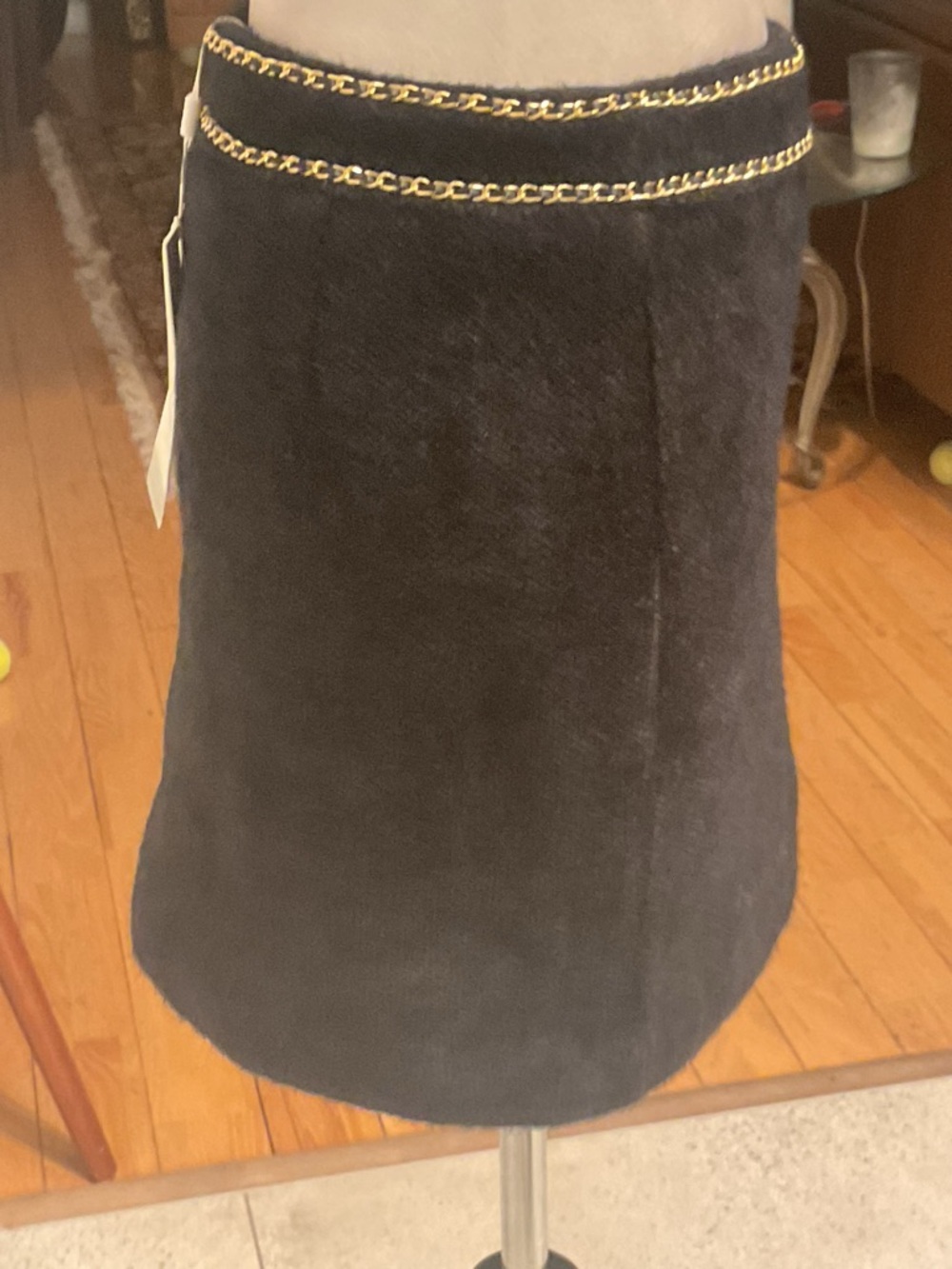 Endless Rose Black Mini Skirt with Gold Chain Waist - Picture 6 of 12